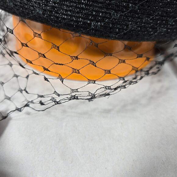 Valerie Modes 1950s Black Pillbox Hat with Veil Vintage Fascinator - Picture 7 of 12